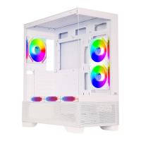 POWERBOOST PB-P4308BB 750w 80+ Bronze Sea View USB 3.0, ATX 6 x ARGB Fanlı Siyah Kasa